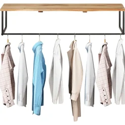 vidaXL Kapstok met schap 100x35x22 cm massief acaciahout