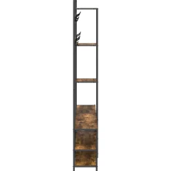 vidaXL Kapstok met schoenenbank Gerookt eiken 143 x 30 x 199,5 cm