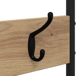 vidaXL Kapstok met schoenenbank Artisanaal eiken 143 x 30 x 199,5 cm