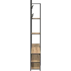 vidaXL Kapstok met schoenenbank Artisanaal eiken 143 x 30 x 199,5 cm