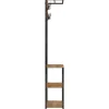 vidaXL Kapstok met schoenenrek 68x30x182 cm massief ruw mangohout