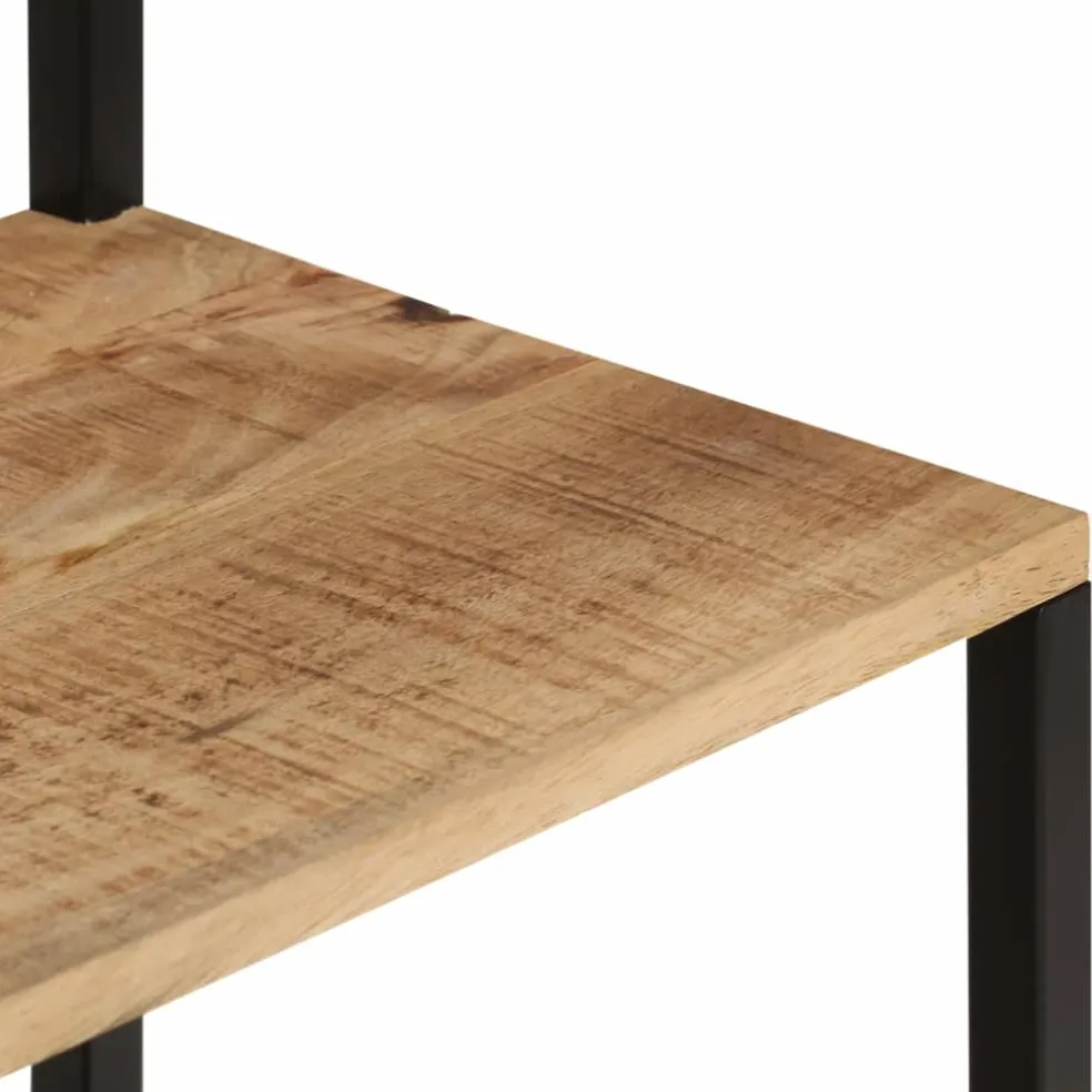vidaXL Kapstok met schoenenrek 68x30x182 cm massief ruw mangohout