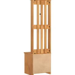 vidaXL Kapstok SANDNES 45x40x159,5 cm massief grenenhout