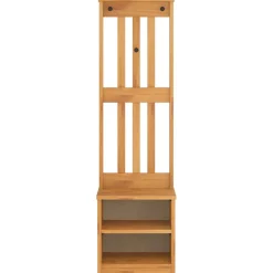 vidaXL Kapstok SANDNES 45x40x159,5 cm massief grenenhout