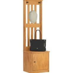 vidaXL Kapstok SANDNES 45x40x159,5 cm massief grenenhout