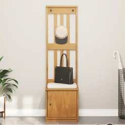 vidaXL Kapstok SANDNES 45x40x159,5 cm massief grenenhout