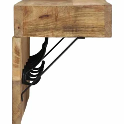 vidaXL Kapstok Wandgemonteerd Bruin 73 x 19 x 23 cm Massief mangohout