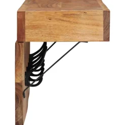 vidaXL Kapstok Wandgemonteerd Bruin 73 x 19 x 23 cm Massief acaciahout