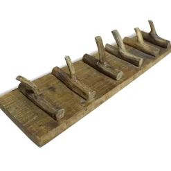 vidaXL Kapstok 60x15 cm gemengd gerecycled hout