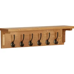 vidaXL Kapstok 60x16x16 cm massief eikenhout