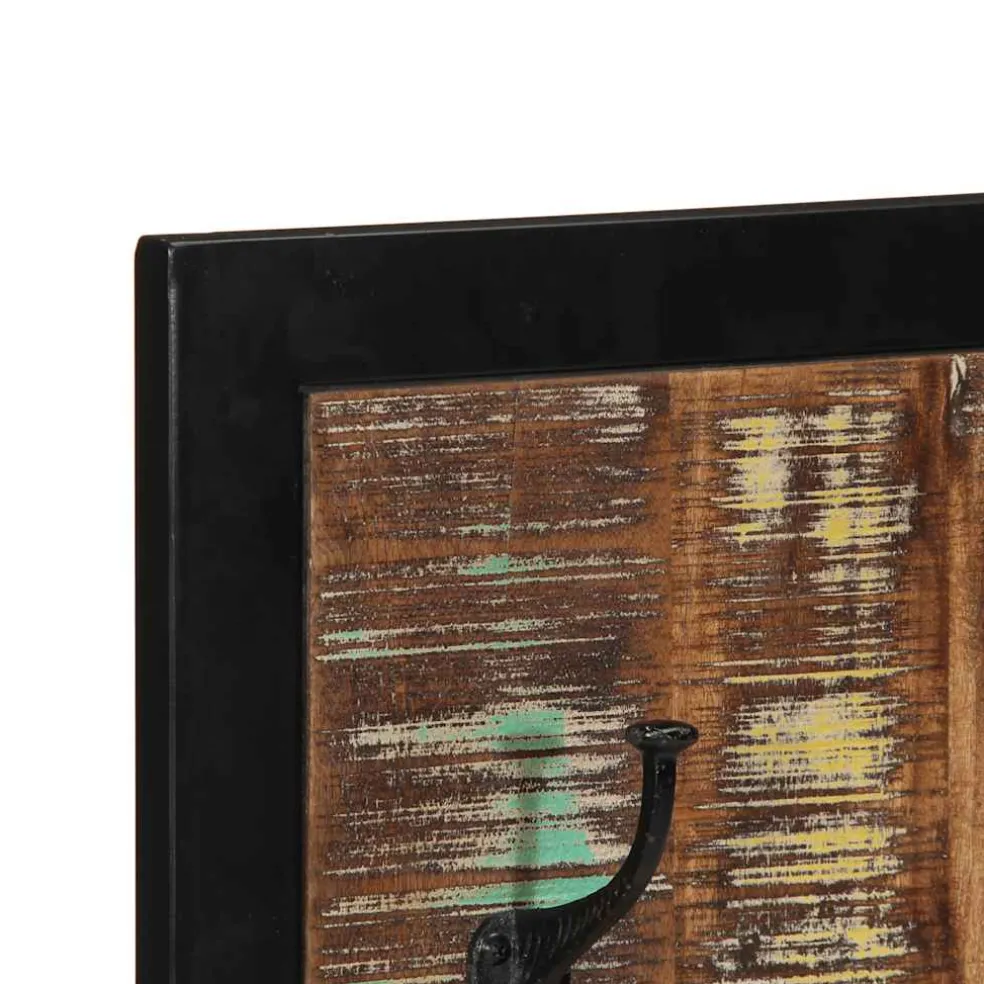 vidaXL Kapstok 40x2x80 cm massief gerecycled hout meerkleurig