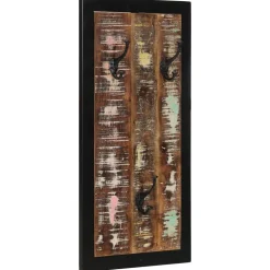 vidaXL Kapstok 40x2x80 cm massief gerecycled hout meerkleurig