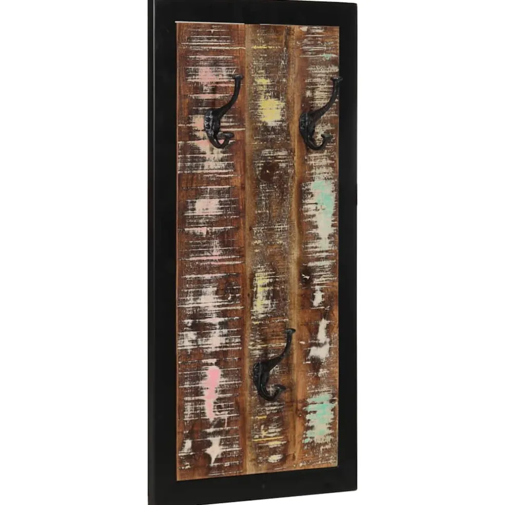 vidaXL Kapstok 40x2x80 cm massief gerecycled hout meerkleurig