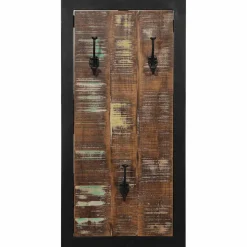 vidaXL Kapstok 40x2x80 cm massief gerecycled hout meerkleurig