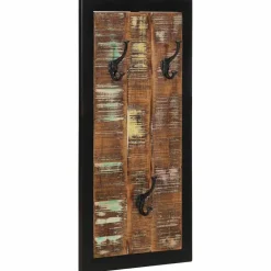 vidaXL Kapstok 40x2x80 cm massief gerecycled hout meerkleurig