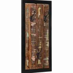 vidaXL Kapstok 40x2x80 cm massief gerecycled hout meerkleurig