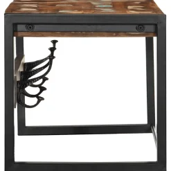vidaXL Kapstok 80x35x35 cm massief gerecycled hout meerkleurig