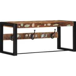vidaXL Kapstok 80x35x35 cm massief gerecycled hout meerkleurig