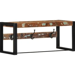 vidaXL Kapstok 80x35x35 cm massief gerecycled hout meerkleurig