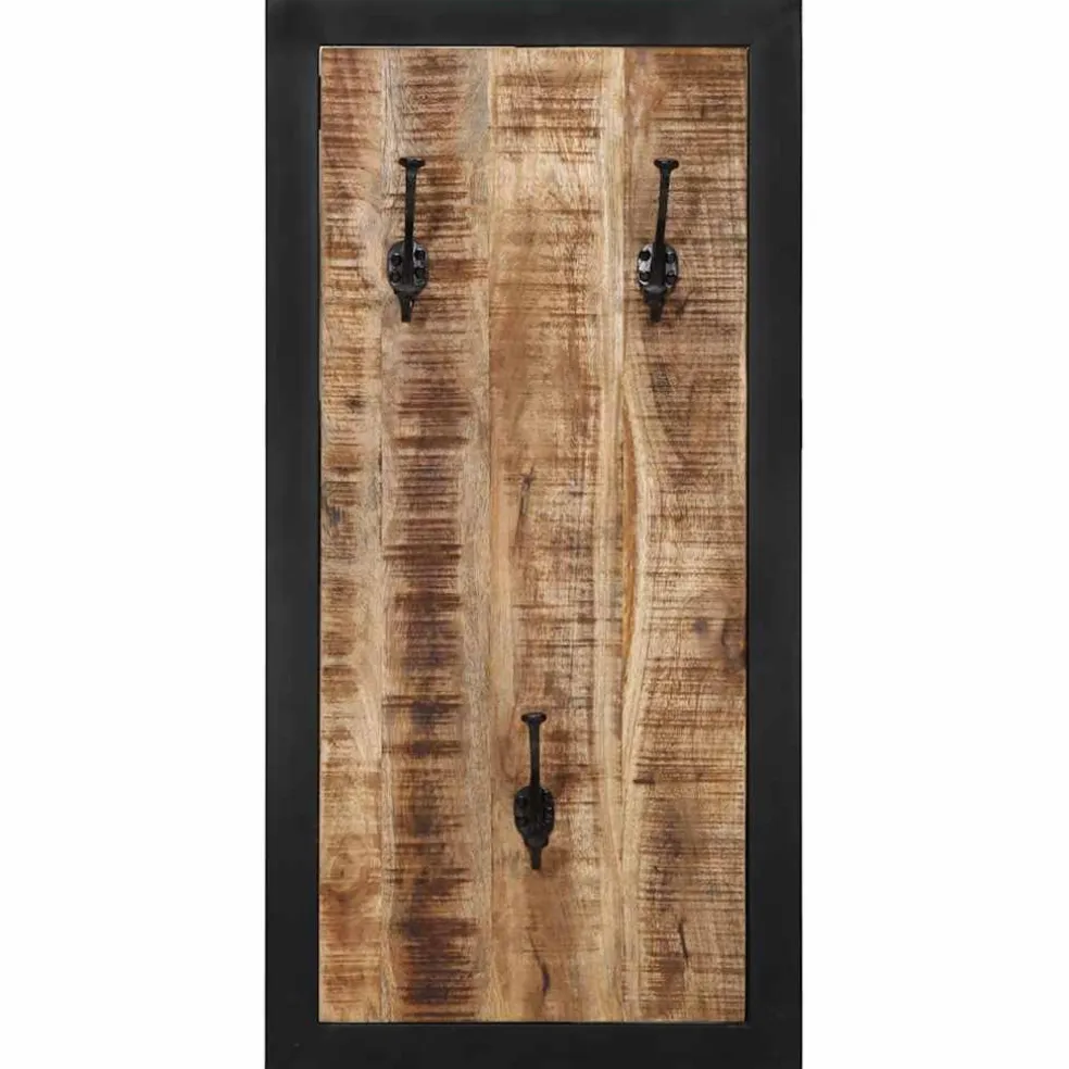 vidaXL Kapstok 40x2x80 cm massief ruw mangohout