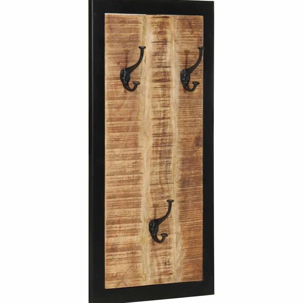 vidaXL Kapstok 40x2x80 cm massief ruw mangohout