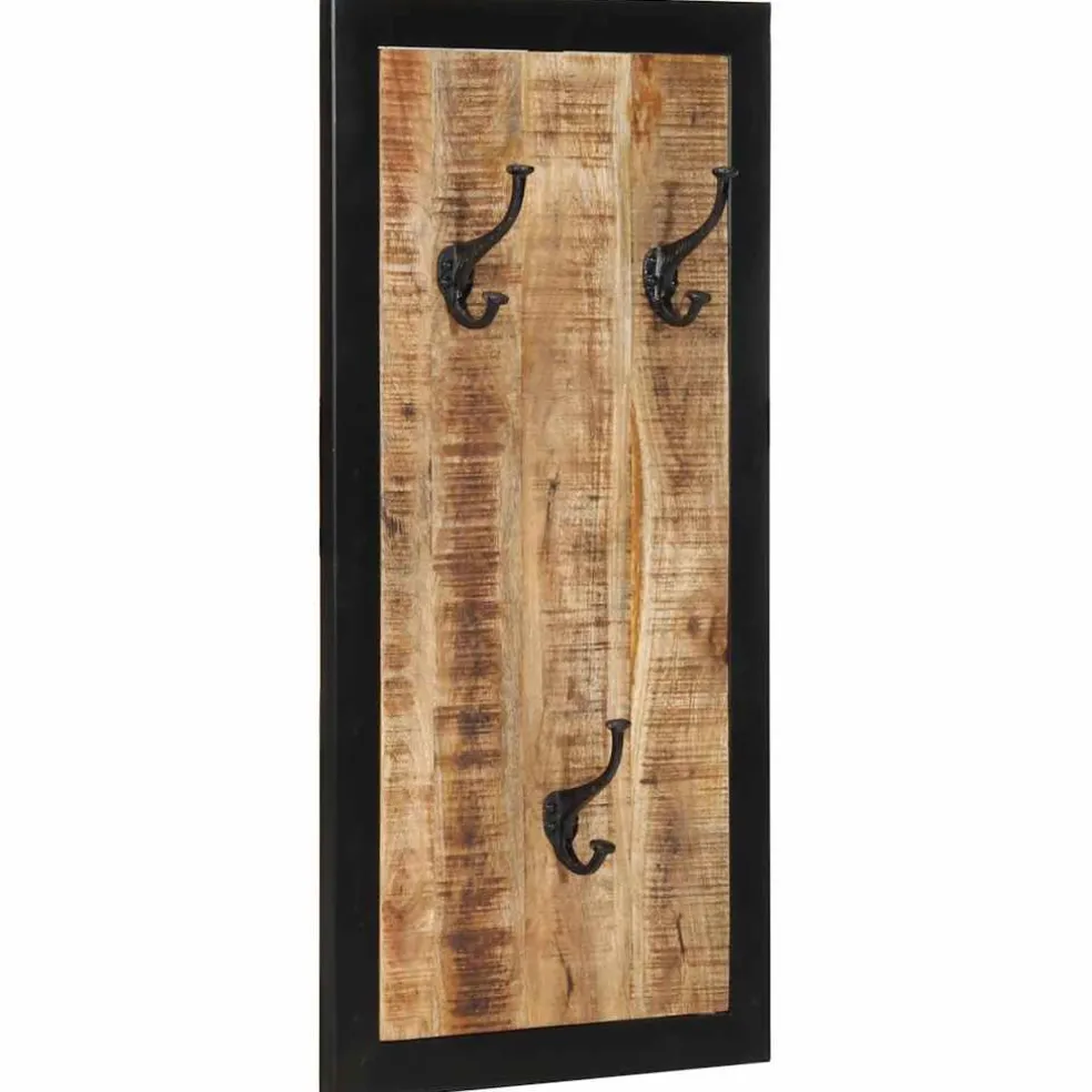 vidaXL Kapstok 40x2x80 cm massief ruw mangohout