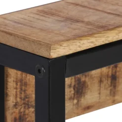 vidaXL Kapstok 87x10x27 cm massief ruw mangohout