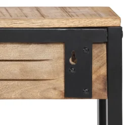 vidaXL Kapstok 87x10x27 cm massief ruw mangohout