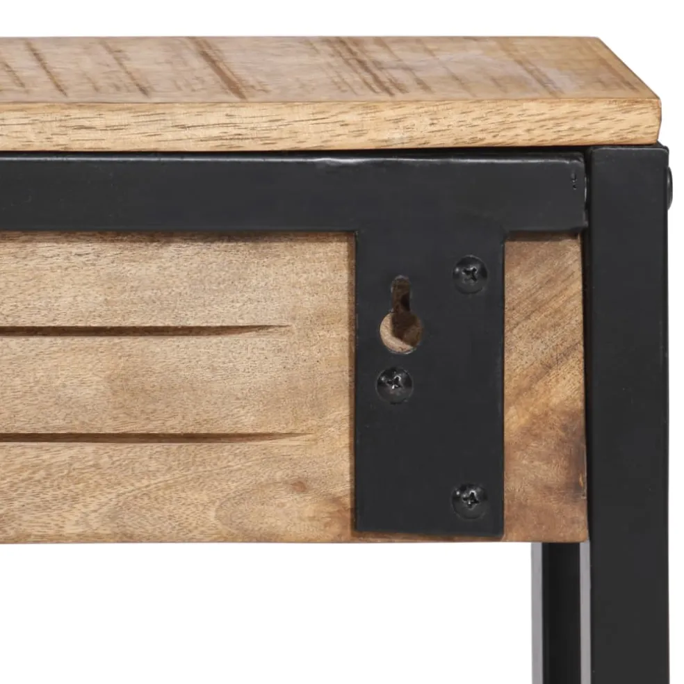 vidaXL Kapstok 87x10x27 cm massief ruw mangohout