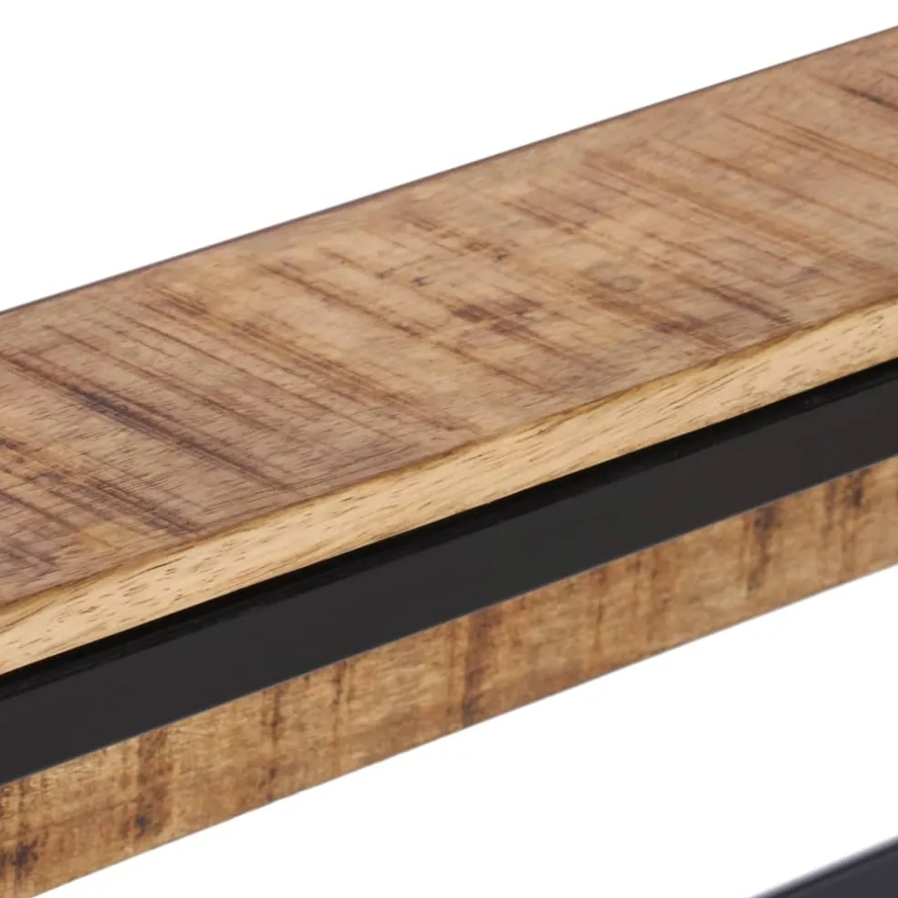 vidaXL Kapstok 87x10x27 cm massief ruw mangohout