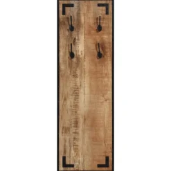 vidaXL Kapstok 35x8x110 cm massief ruw mangohout