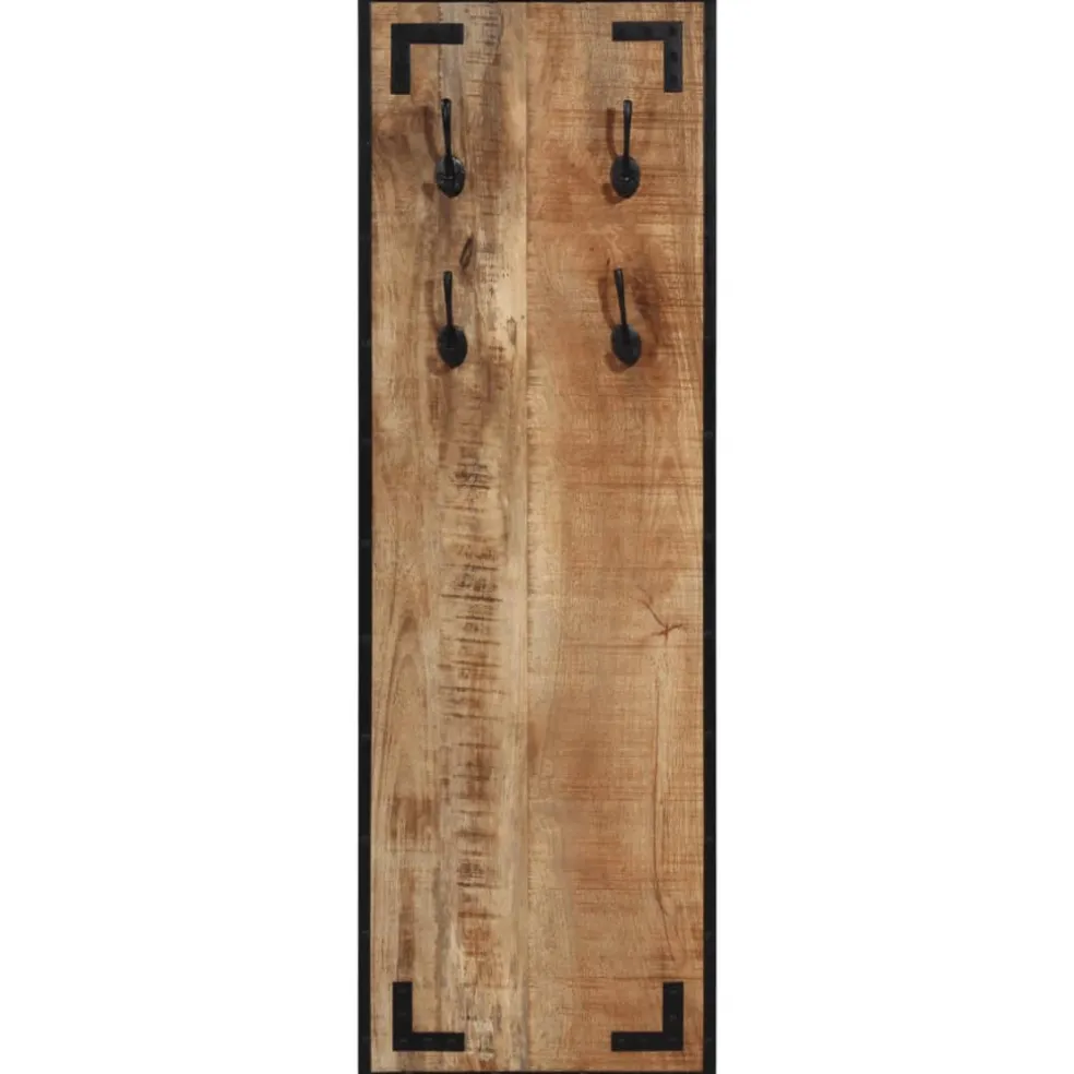 vidaXL Kapstok 35x8x110 cm massief ruw mangohout