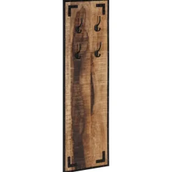 vidaXL Kapstok 35x8x110 cm massief ruw mangohout
