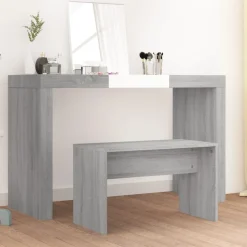 vidaXL Kaptafelkruk 70x35x45 cm bewerkt hout hoogglans wit