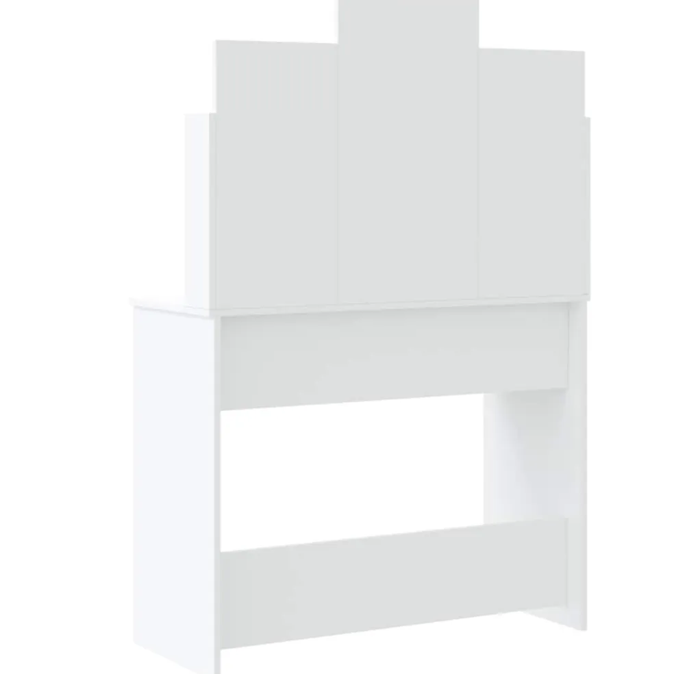 vidaXL Kaptafel met LED-verlichting 96x40x142 cm wit