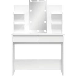 vidaXL Kaptafel met LED-verlichting 96x40x142 cm wit