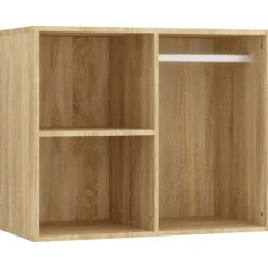 vidaXL Kaptafelset met LED's bewerkt hout sonoma eikenkleurig
