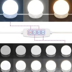 vidaXL Kaptafelset met LED's bewerkt hout sonoma eikenkleurig