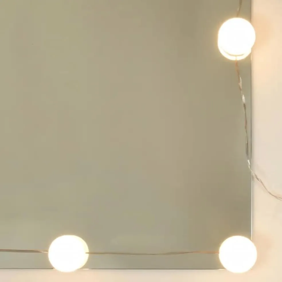 vidaXL Kaptafelset met LED's bewerkt hout sonoma eikenkleurig