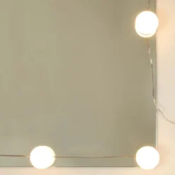 vidaXL Kaptafelset met LED's bewerkt hout gerookt eikenkleurig