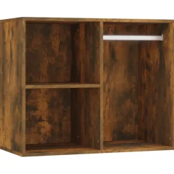 vidaXL Kaptafelset met LED's bewerkt hout gerookt eikenkleurig