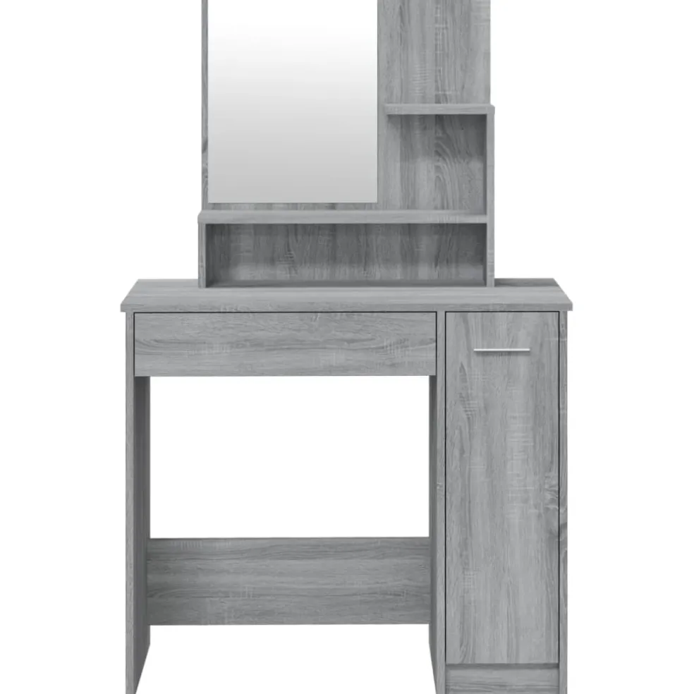 vidaXL Kaptafelset 86,5x35x136 cm grijs sonoma