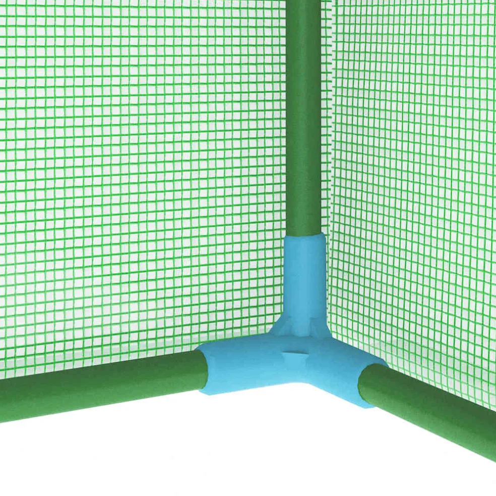 vidaXL Kas met stalen frame 0,5 m² 1x0,5x1,9 m