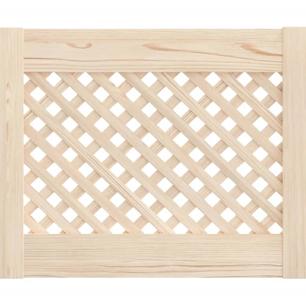 vidaXL Kastdeuren met latwerk 2 st 49,5x39,5 cm massief grenenhout