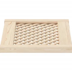 vidaXL Kastdeuren met latwerk 2 st 49,5x39,5 cm massief grenenhout