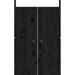 vidaXL Kastdeurtjes voor buitenkeuken MEPPEL 2 st 50x9x82 cm zwart