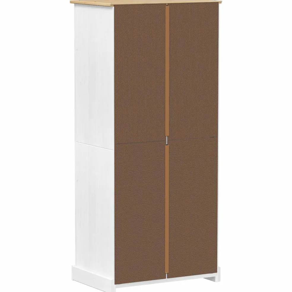 vidaXL Kasten met lade Wit 76 x 50 x 170 cm Massief grenenhout