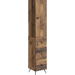 vidaXL Kastenset 2 st 34,5 x 34,5 x 90 cm Bewerkt hout Oud hout