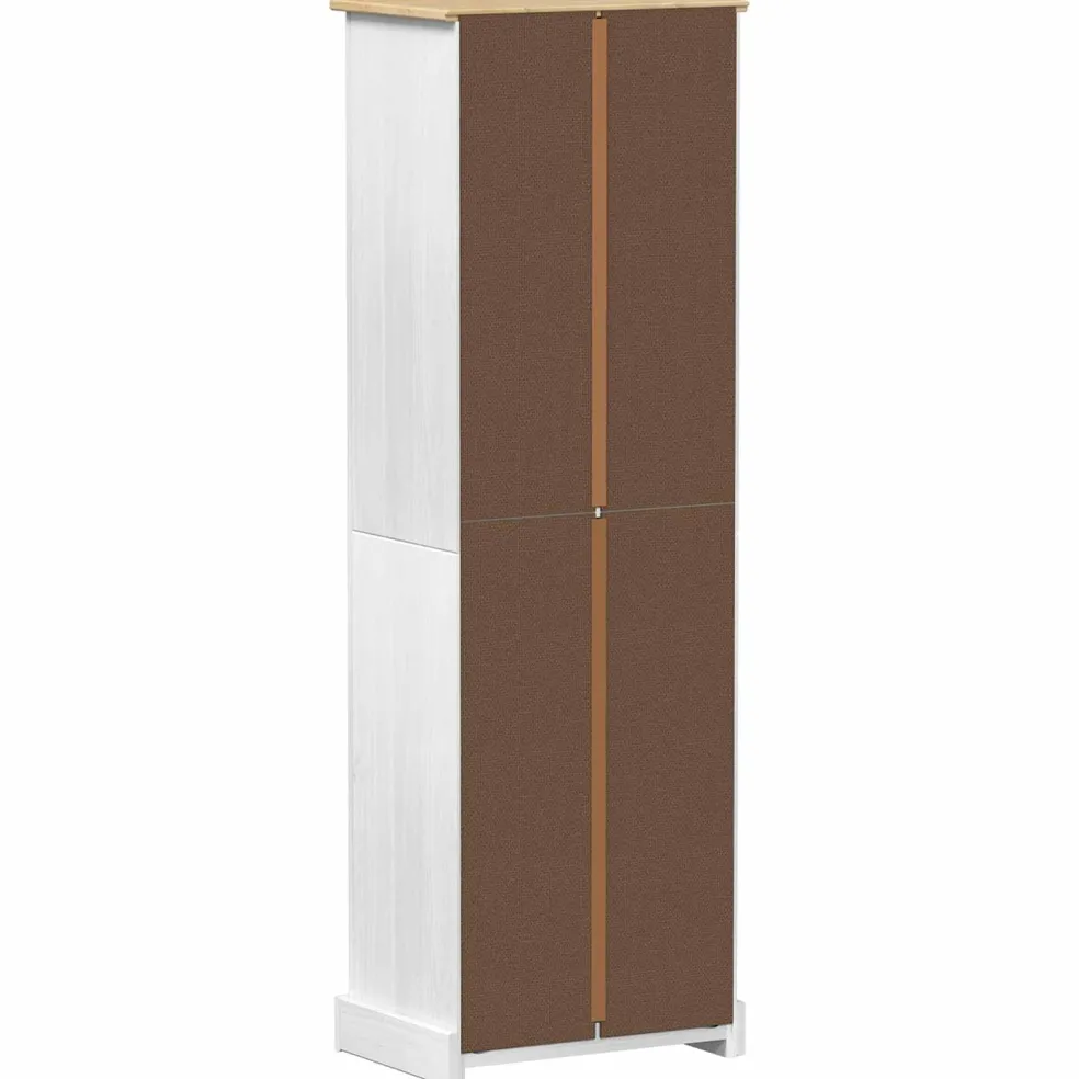 vidaXL Kasten Wit 55 x 38 x 170 cm Massief grenenhout