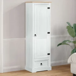 vidaXL Kasten Wit 55 x 38 x 170 cm Massief grenenhout